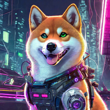Cyberpunk Shiba