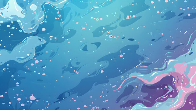 Top view of clear and blue water in the sea cartoon anime style  wallpaper