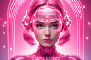 pink AI girl nurse