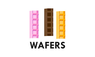 Letter i with wafer design logo template illustration