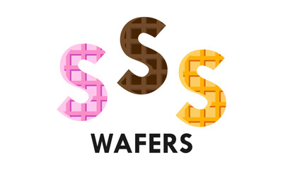 Letter s with wafer design logo template illustration