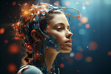 The concept of a female robot with artificial intelligence