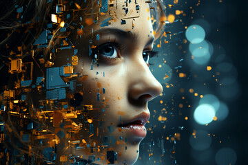 The concept of a female robot with artificial intelligence