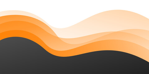 Gray and orange wave modern background with white space for text and message. template design	