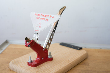 Detail of the auto bench prime, it is a tool to place the primers in the pods during the reloading...