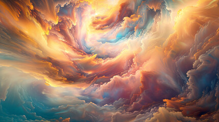 Colorful swirling dreams. Cloud background 