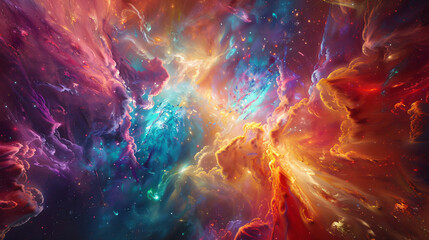 Colorful Universe. Chaos. Fantasy. Sc fi
