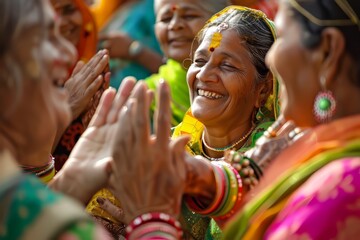 Joyful Expression Captured in Traditional Dance Gathering