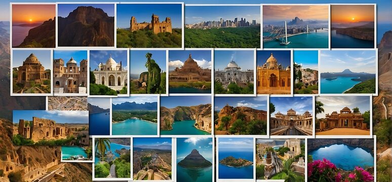 Collage of photos of India. Collage of photos of India