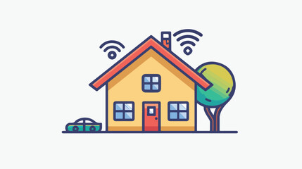 Smart Home vector icon illustration. Smart home symbol 