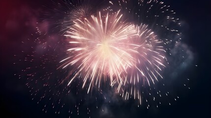 Fototapeta premium Fireworks' brilliance in the New Year's celebration 