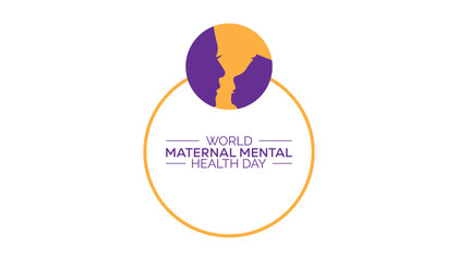 Obraz premium World Maternal Mental Health Day observed every year in May. Template for background, banner, card, poster with text inscription.