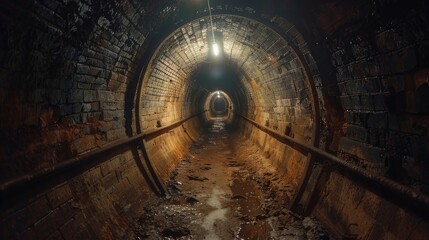 Exploring the Depths Journey Through a Historical Coal Mine Tunnel with Industrial Heritage
 - obrazy, fototapety, plakaty