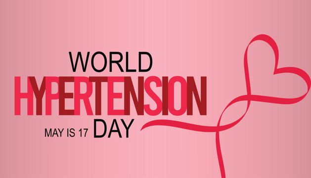 World Hypertension Day observed every year in May. Template for background, banner, card, poster with text inscription.