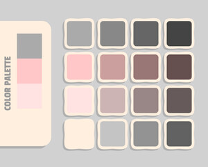 darkgray pink mistyrose whitesmoke color palette, rgb colors matching, harmonious colours catalog