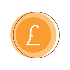 UK United Kingdom Pound currency icon. Money sign