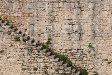 Stairs and steps, stone and concrete stairwells on the streets of Turkish cities, public places