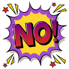 No word pop art retro PNG illustration. Isolated image on white background. Comic book style imitation.