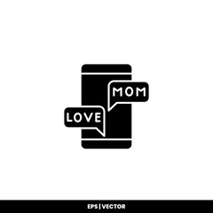 Mother day icon vector illustration logo template for many purpose. Isolated on white background.