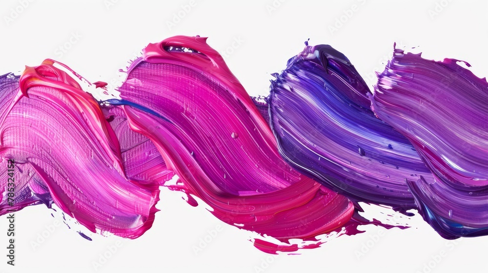 Poster colorful color acrylic oil paint background banner - abstract stroke / splash stains blobs brush of 