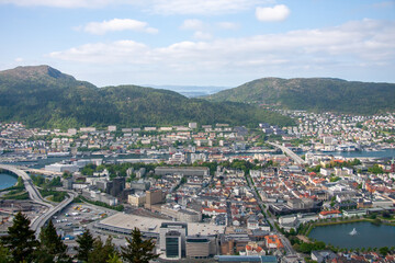 Fototapeta na wymiar View of Bergen, Hordaland, Norway