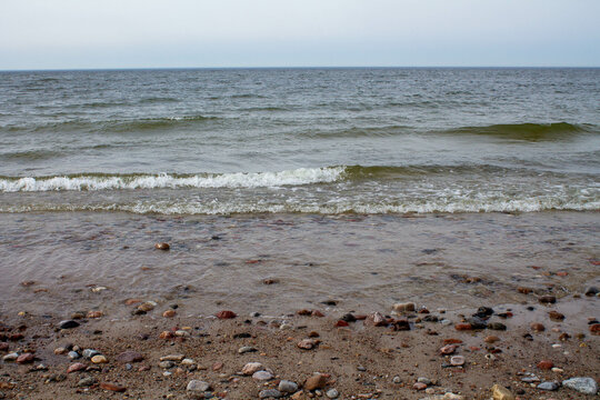 sea wave on the calm Baltic sea