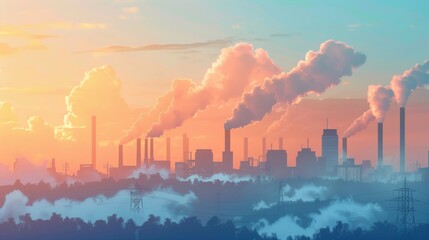 Obraz premium In the battle against climate change, carbon capture and storage technologies play a crucial role in maintaining cleaner air.