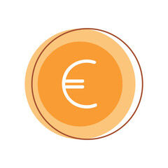 Orange Circle With Letter E