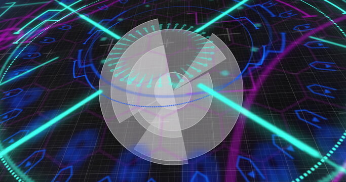 Image of scope scanning and data processing over american football player