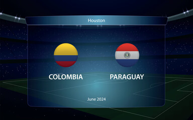 Colombia vs Paraguay. America soccer tournament 2024 - 785332137