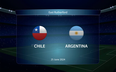 Chile vs Argentina. America soccer tournament 2024