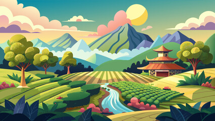 a-tea-garden-full-of-mountains-and-fields--with-ri