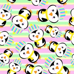 Penguin Pattern Background