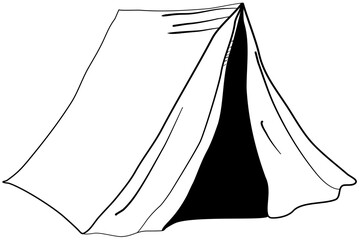 tent - Camping Equipment design, vector graphics for camping items, ideal for brochures, website, e-mail, advertising, business cards, decorations and accessories, cricut, sublimation, scrapbooking - obrazy, fototapety, plakaty