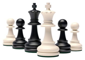 PNG Chess game white background intelligence. AI generated Image by rawpixel.