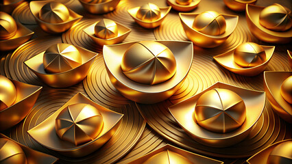 Pure Gold in Bright Bokeh: Abstract Background