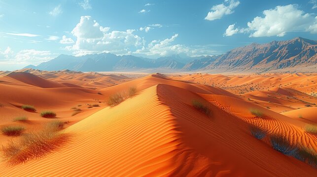 Desert Landscapes: Photograph vast desert landscapes, sand dunes, and camel caravans