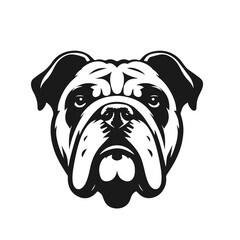 Cute dog illustration vector silhouette on white background