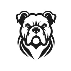 Cute dog illustration vector silhouette on white background