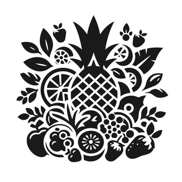 Fruit vector illustration on white background