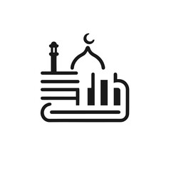 Mosque vector illustration on white background
