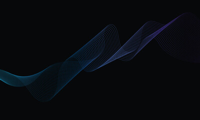 Dynamic flowing wavy gradient smooth lines background