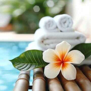 Luxury spa resort therapy session, relaxing, commercial photography, tranquil, opulent
