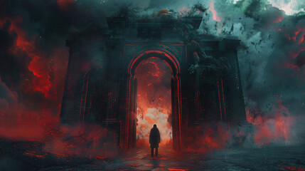 Facing the demons. Standing at the gate. 