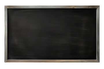 Fototapeta premium Elegance in Monochrome: Blackboard With Silver Frame. On a White or Clear Surface PNG Transparent Background.