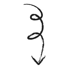 Hand drawn arrow grunge doodle design elements, charcoal or pencil drawn punctuation marks. hand drawn black grunge arrows on transparent background. vector illustration