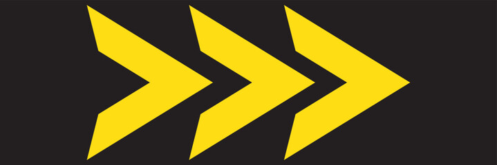 yellow arrows on black background - obrazy, fototapety, plakaty