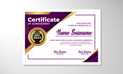 elegant gradient certificate design template