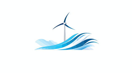 Electric wind logo template design Vector illustration