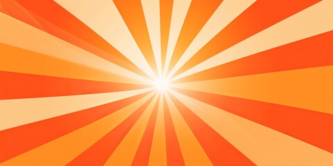Orange abstract rays background vector presentation design template with light grey gradient sun burst shape pattern
